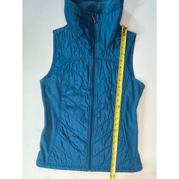 Columbia Women’s Sz Small Teal Blue Quilted Fleece Vest Outdoor Gorpcore Hiking - Picture 6 of 9